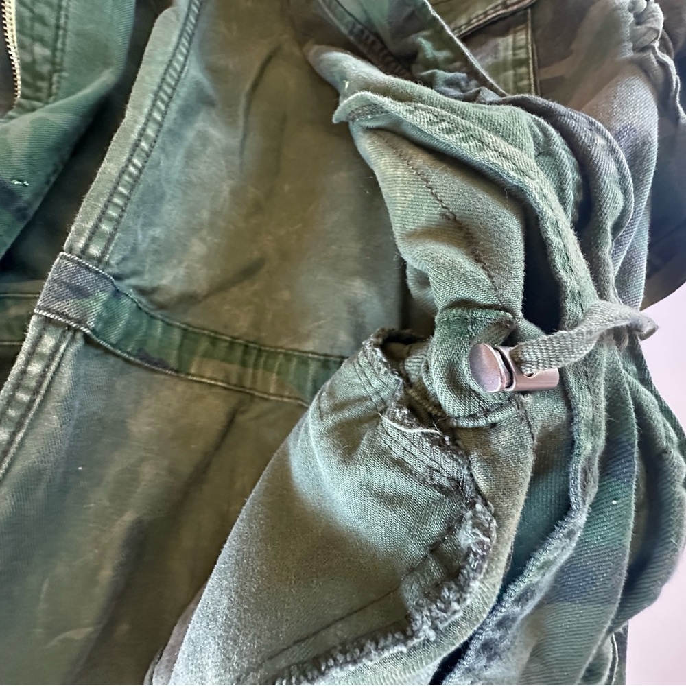 Free People Seize The Day Green Camo Print Utility Jacket - Picture 7 of 7